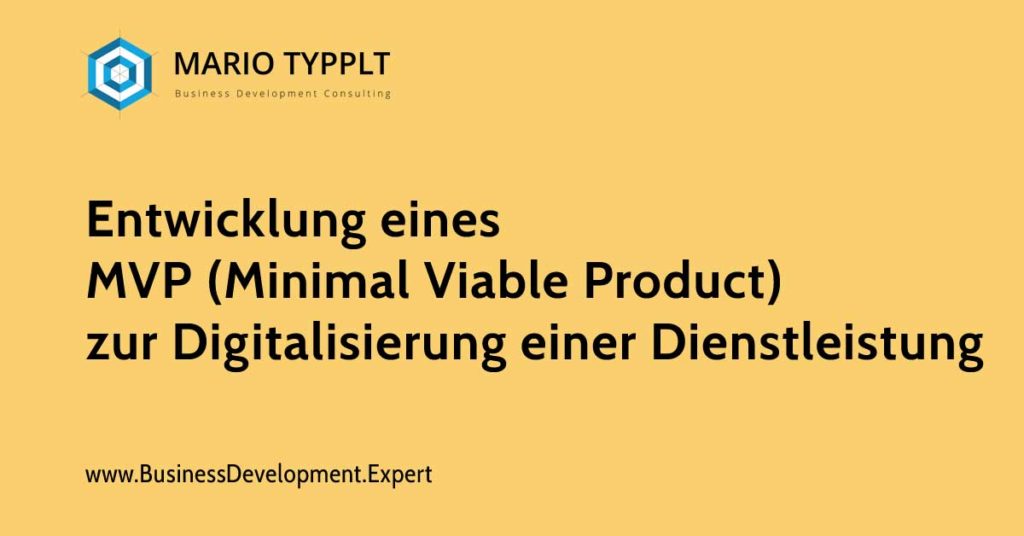 Entwicklung eines MVP Minimal Viable Prodct zur digitalisierung einer Dienstleistung